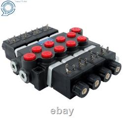 13 GPM 12V DC Hydraulic Control Valve Double Acting 4 Spool Design