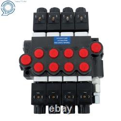 13 GPM 12V DC Hydraulic Control Valve Double Acting 4 Spool Design