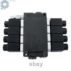 13 GPM 12V DC Hydraulic Control Valve Double Acting 4 Spool Design