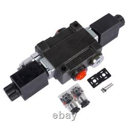 13 GPM 3600 PSI 1 Spool Solenoid 12V DC Hydraulic Control Valve Double Acting
