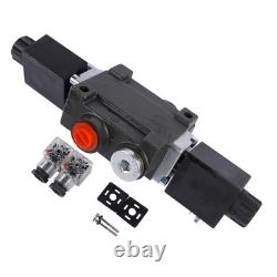 13 GPM 3600 PSI 1 Spool Solenoid 12V DC Hydraulic Control Valve Double Acting