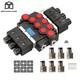 13 GPM 3600 PSI 3 Spool Solenoid 12V DC Hydraulic Control Valve Double Acting