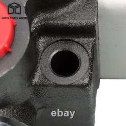 13 GPM 3600 PSI 3 Spool Solenoid 12V DC Hydraulic Control Valve Double Acting