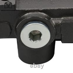 13 GPM 3600 PSI 3 Spool Solenoid 12V DC Hydraulic Control Valve Double Acting