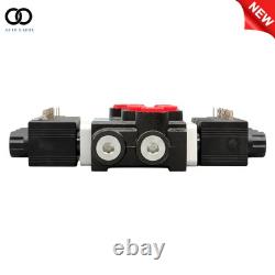 13 GPM 3 Spool, Hydraulic Monoblock Solenoid Motor Control Valve 12V DC 3600 PSI