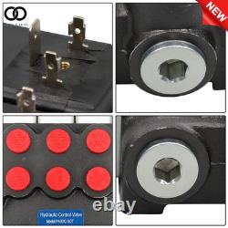 13 GPM 3 Spool, Hydraulic Monoblock Solenoid Motor Control Valve 12V DC 3600 PSI