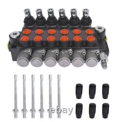 13 GPM 6 Spool 3600 PSI Hydraulic Control Valve Double Acting SAE Ports