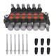 13 GPM 6 Spool 3600 PSI Hydraulic Control Valve Double Acting SAE Ports