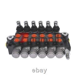 13 GPM 6 Spool 3600 PSI Hydraulic Control Valve Double Acting SAE Ports