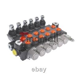 13 GPM 6 Spool 3600 PSI Hydraulic Control Valve Double Acting SAE Ports