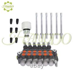 13 GPM 6 Spool Hydraulic Control Valve Double Acting 3600 PSI +Conversion Plug
