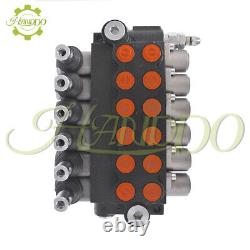 13 GPM 6 Spool Hydraulic Control Valve Double Acting 3600 PSI +Conversion Plug