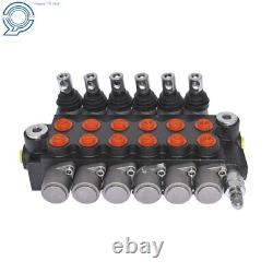 13 GPM 6 Spool Hydraulic Control Valve Double Acting 3600 PSI SAE Ports