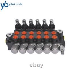 13 GPM 6 Spool Hydraulic Control Valve Double Acting 3600 PSI SAE Ports