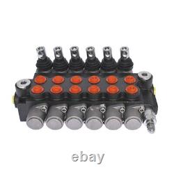 13 GPM 6 Spool Hydraulic Control Valve Double Acting 3600 PSI SAE Ports