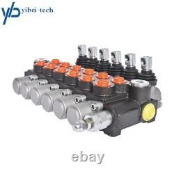 13 GPM 6 Spool Hydraulic Control Valve Double Acting 3600 PSI SAE Ports