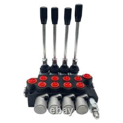 13 GPM Adjustable 4 Spool Hydraulic Control Valve Tractor Loader 4500 PSI