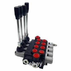 13 GPM Adjustable 4 Spool Hydraulic Control Valve Tractor Loader 4500 PSI