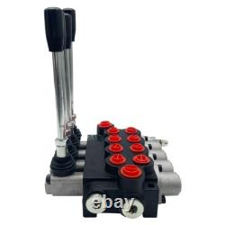 13 GPM Adjustable 4 Spool Hydraulic Control Valve Tractor Loader 4500 PSI