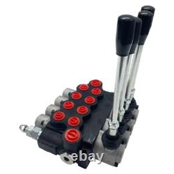 13 GPM Adjustable 4 Spool Hydraulic Control Valve Tractor Loader 4500 PSI