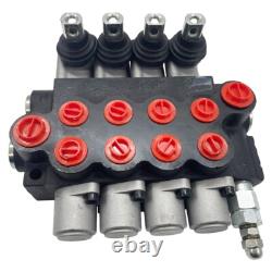 13 GPM Adjustable 4 Spool Hydraulic Control Valve Tractor Loader 4500 PSI