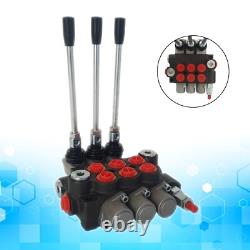 13 GPM Hydraulic Valve, 3 Spool, Cast Iron Body, Fits Tractors & Loaders