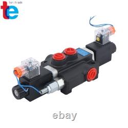 1Spool 13 GPM Solenoid 12V DC Hydraulic Control Valve Double Acting 3600 PSI