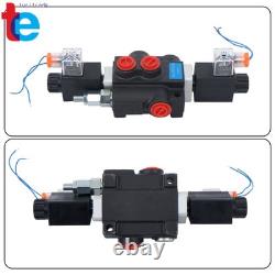 1Spool 13 GPM Solenoid 12V DC Hydraulic Control Valve Double Acting 3600 PSI