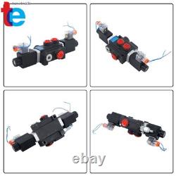 1Spool 13 GPM Solenoid 12V DC Hydraulic Control Valve Double Acting 3600 PSI