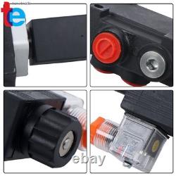1Spool 13 GPM Solenoid 12V DC Hydraulic Control Valve Double Acting 3600 PSI