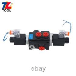 1Spool 3600PSI 13 GPM 12V DC Solenoid Hydraulic Control Valve Double Acting