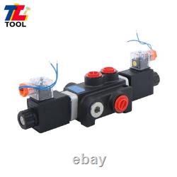 1Spool 3600PSI 13 GPM 12V DC Solenoid Hydraulic Control Valve Double Acting
