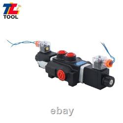 1Spool 3600PSI 13 GPM 12V DC Solenoid Hydraulic Control Valve Double Acting