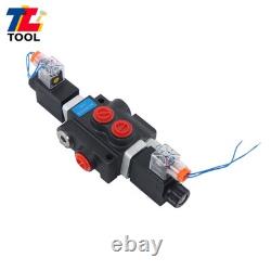 1Spool 3600PSI 13 GPM 12V DC Solenoid Hydraulic Control Valve Double Acting