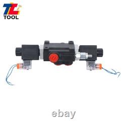 1Spool 3600PSI 13 GPM 12V DC Solenoid Hydraulic Control Valve Double Acting