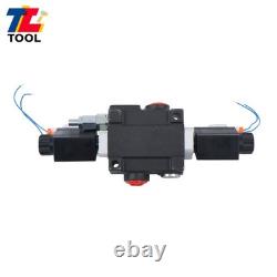 1Spool 3600PSI 13 GPM 12V DC Solenoid Hydraulic Control Valve Double Acting