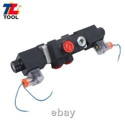 1Spool 3600PSI 13 GPM 12V DC Solenoid Hydraulic Control Valve Double Acting