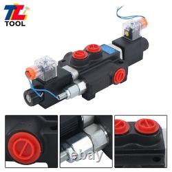 1Spool 3600PSI 13 GPM 12V DC Solenoid Hydraulic Control Valve Double Acting