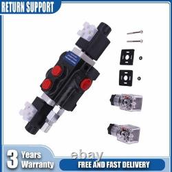 1-Spool 12VDC Hydraulic Control Valve Double Acting HCV-S1x13 13 GPM 3600PSI New