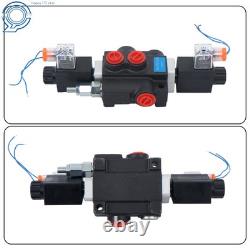 1 Spool 13 GPM 3600 PSI Solenoid 12V DC Hydraulic Control Valve Double Acting