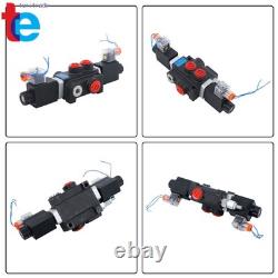 1 Spool 13 GPM 3600 PSI Solenoid 12V DC Hydraulic Control Valve Double Acting