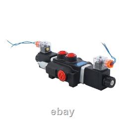 1 Spool 13 GPM Solenoid 12V DC Hydraulic Control Valve Double Acting 3600 PSI