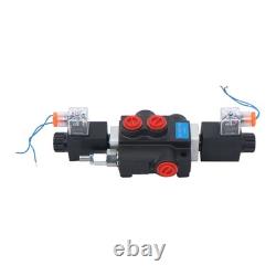 1 Spool 13 GPM Solenoid 12V DC Hydraulic Control Valve Double Acting 3600 PSI