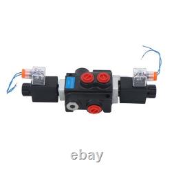 1 Spool 13 GPM Solenoid 12V DC Hydraulic Control Valve Double Acting 3600 PSI
