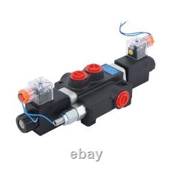 1 Spool 13 GPM Solenoid 12V DC Hydraulic Control Valve Double Acting 3600 PSI