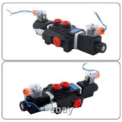 1 Spool 13 GPM Solenoid 12V DC Hydraulic Control Valve Double Acting 3600 PSI