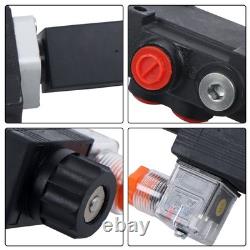 1 Spool 13 GPM Solenoid 12V DC Hydraulic Control Valve Double Acting 3600 PSI