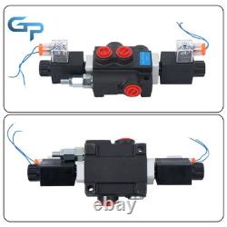 1 Spool 3600PSI 13 GPM Solenoid 12V DC Hydraulic Control Valve Double Acting