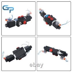 1 Spool 3600PSI 13 GPM Solenoid 12V DC Hydraulic Control Valve Double Acting