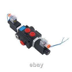 1 Spool 3600 PSI 13 GPM Solenoid Hydraulic Control Valve Double Acting 12V DC